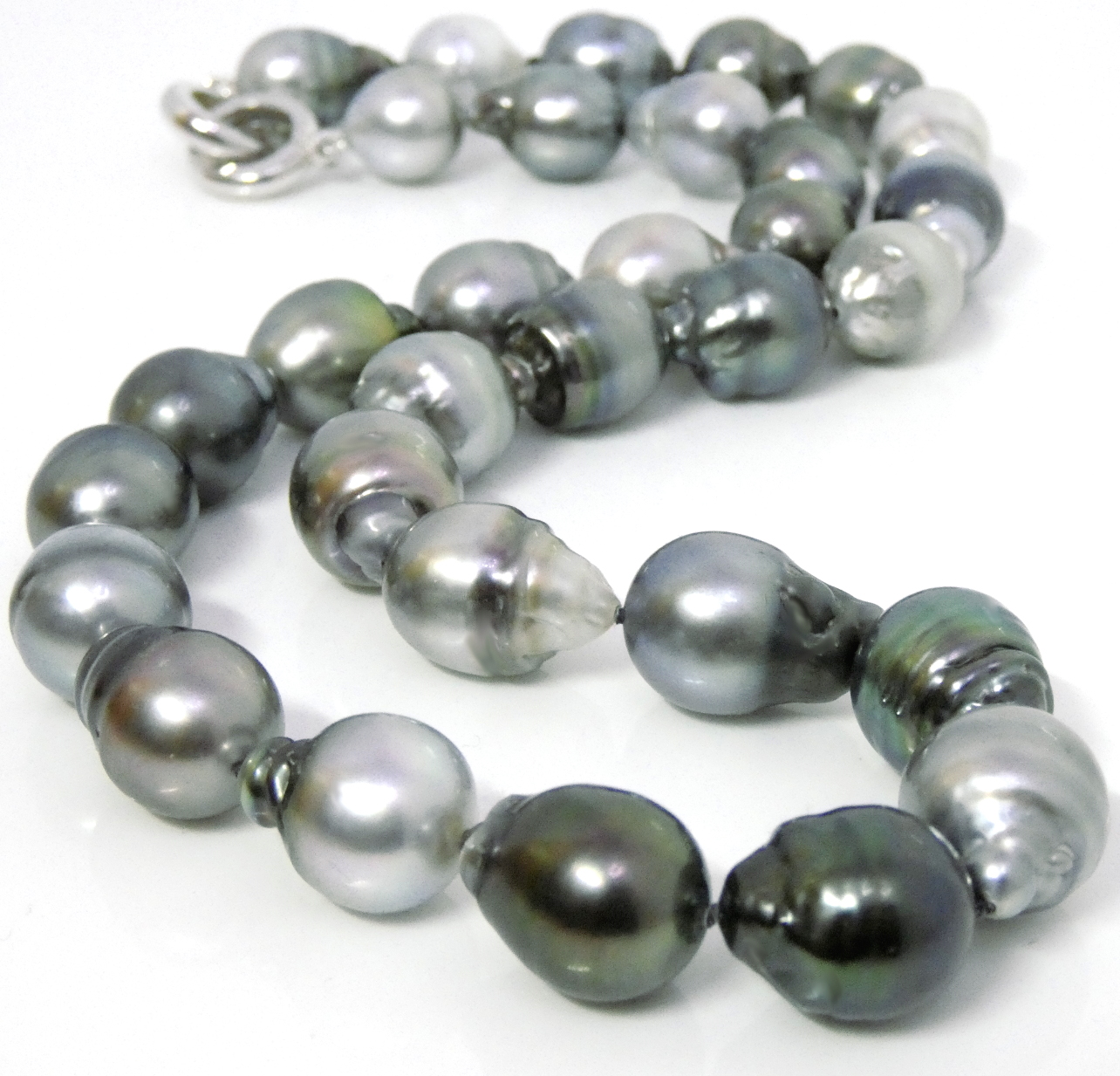 Multicoloured Tahitian Circlé Drops Pearls Necklace